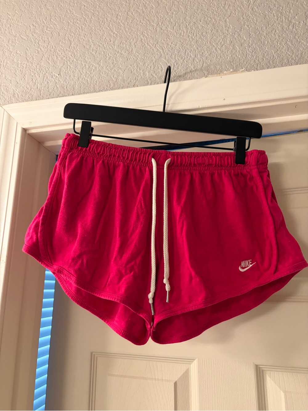 Nike Women's Bright Pink Athletic Drawstring Shorts